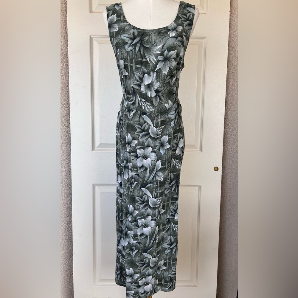 Special Thyme Ltd Tropical Print Maxi Dress Lace Up Back Size‎ 16W
